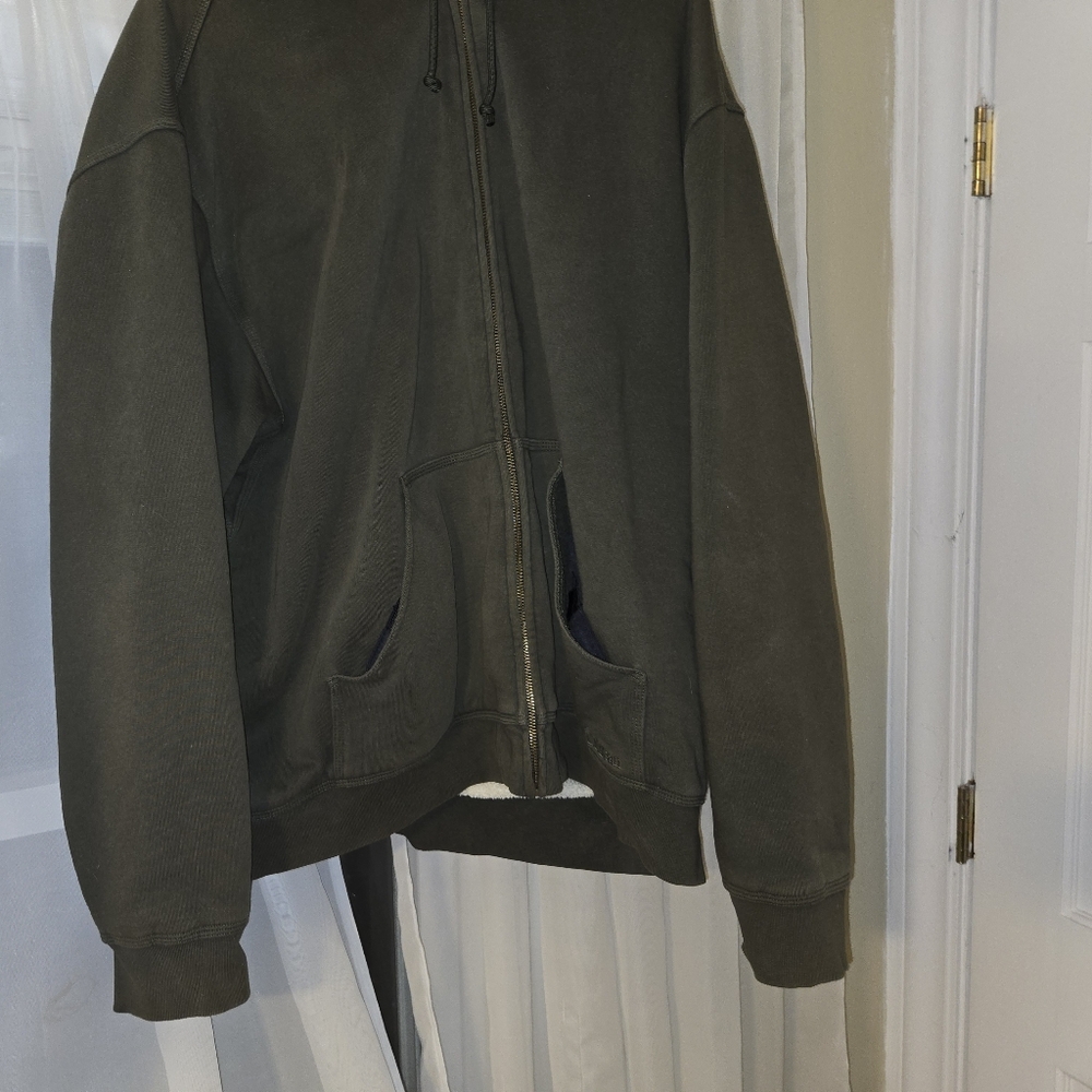 L.L. Bean Fleece Lined Men's Olive Green Jacket Katahdin Iron Works